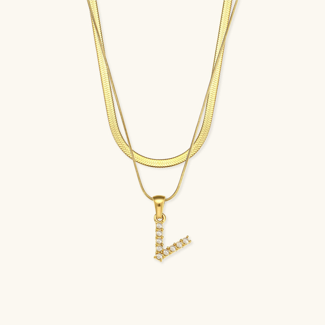 Fiona Lagenweise Initialhalskjede | 18k Gull