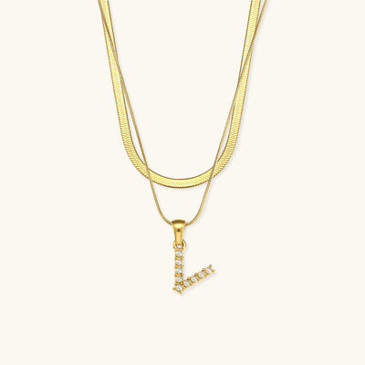 Fiona Lagenweise Initialhalskjede | 18k Gull