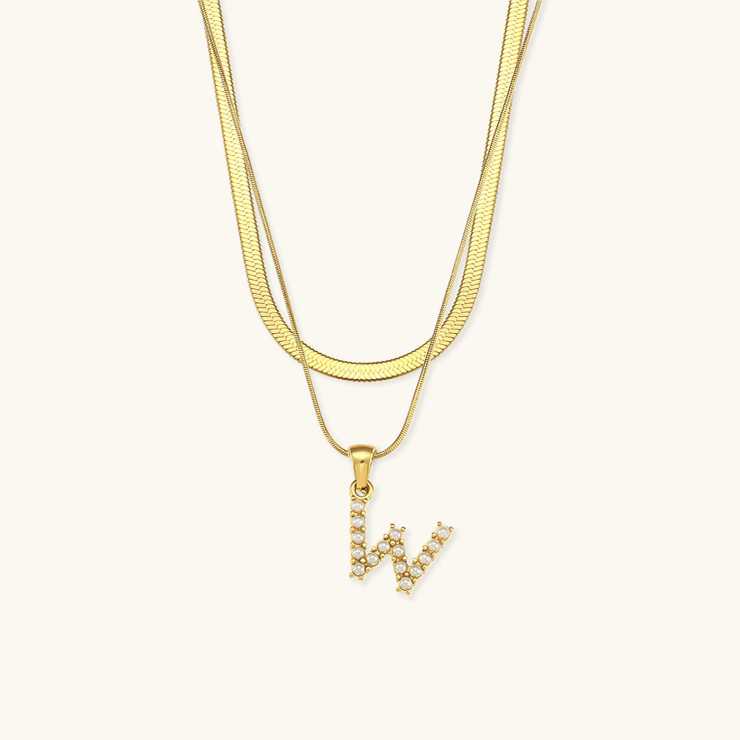 Fiona Lagenweise Initialhalskjede | 18k Gull