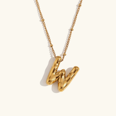 Neseørering med initialer i bobleform | Gull 18k