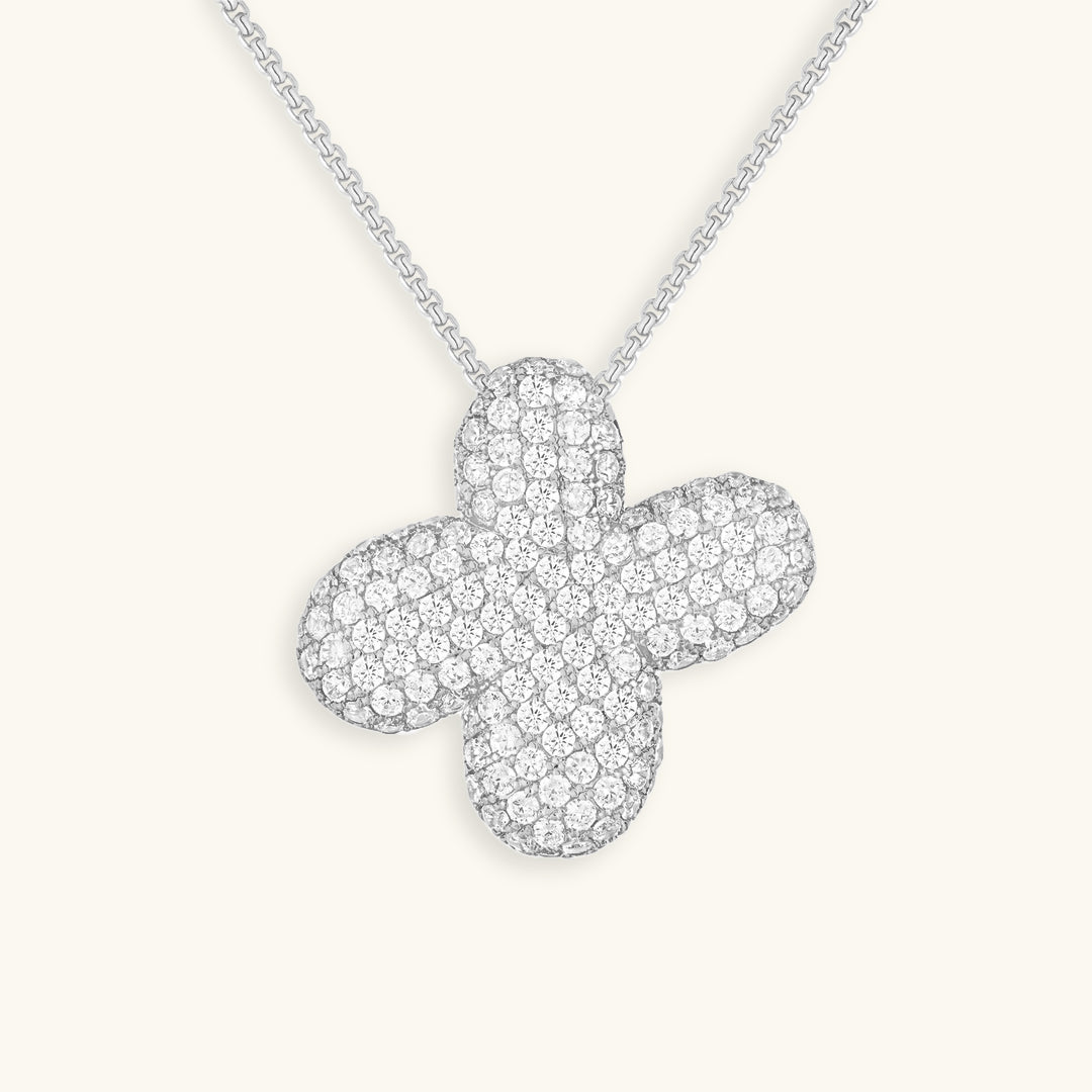 Navnesmykke Bubble med diamant | 18k Gull