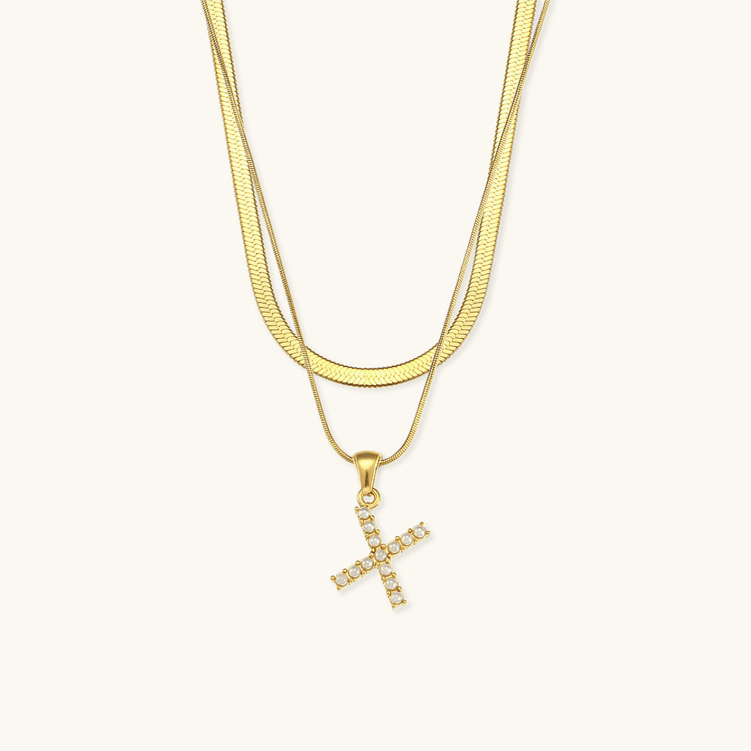 Fiona Lagenweise Initialhalskjede | 18k Gull