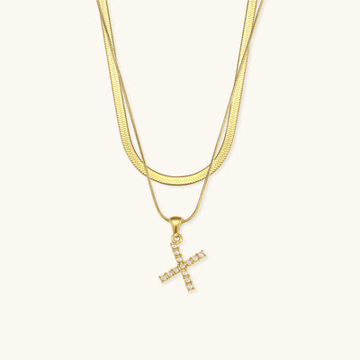 Fiona Lagenweise Initialhalskjede | 18k Gull