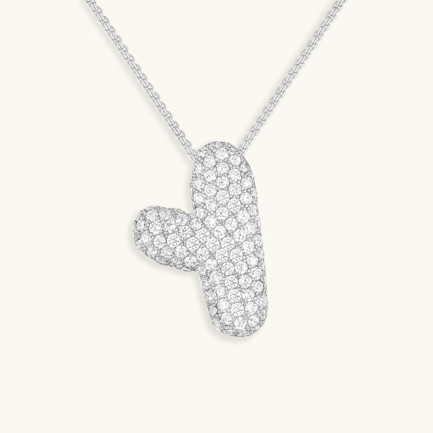 Navnesmykke Bubble med diamant | 18k Gull