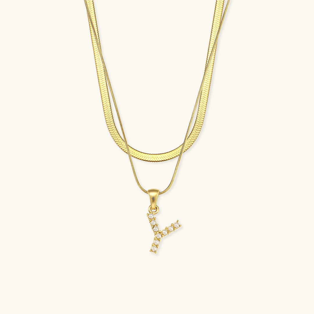 Fiona Lagenweise Initialhalskjede | 18k Gull
