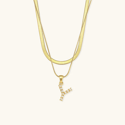 Fiona Lagenweise Initialhalskjede | 18k Gull