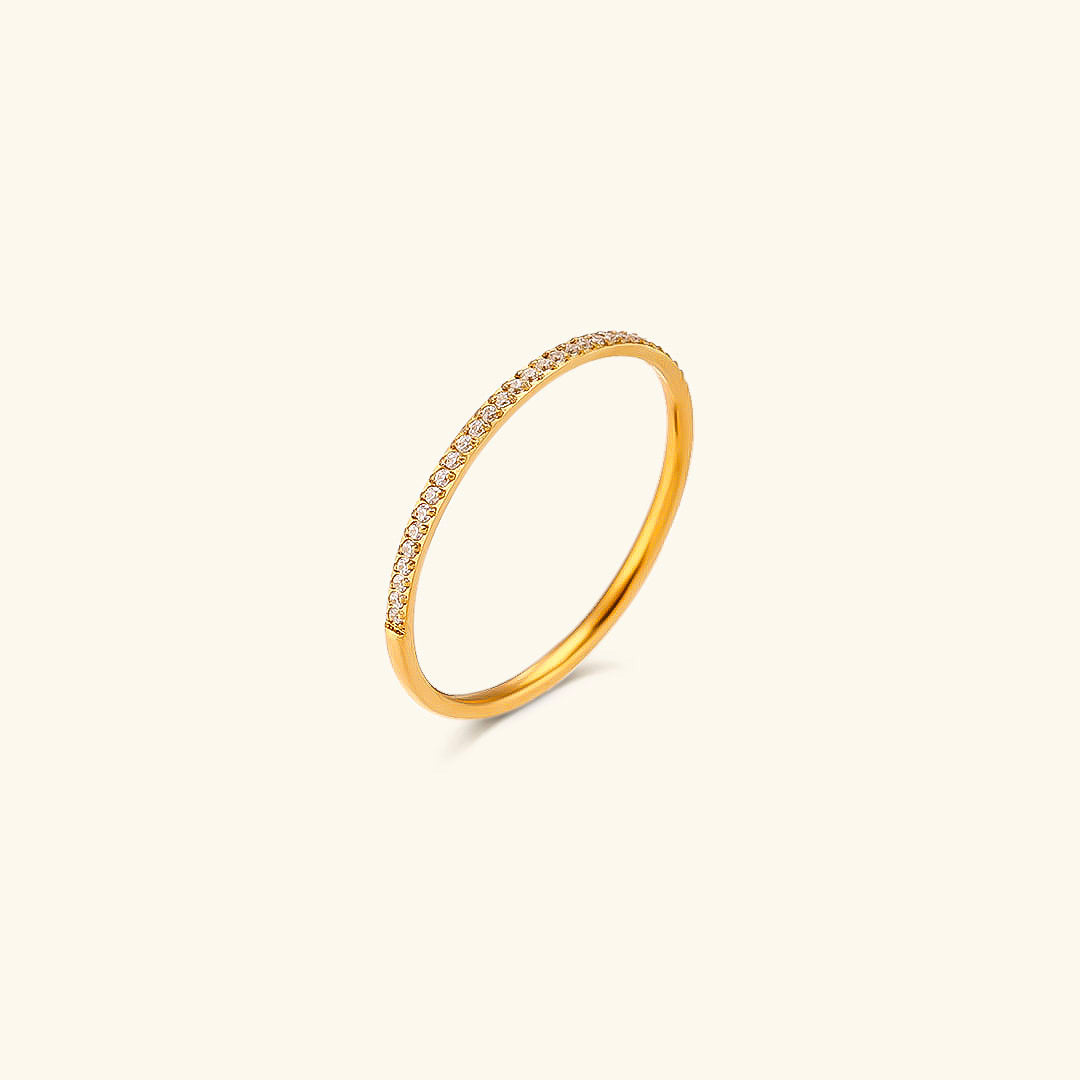 Zarra Paved Ring | 18k Gull