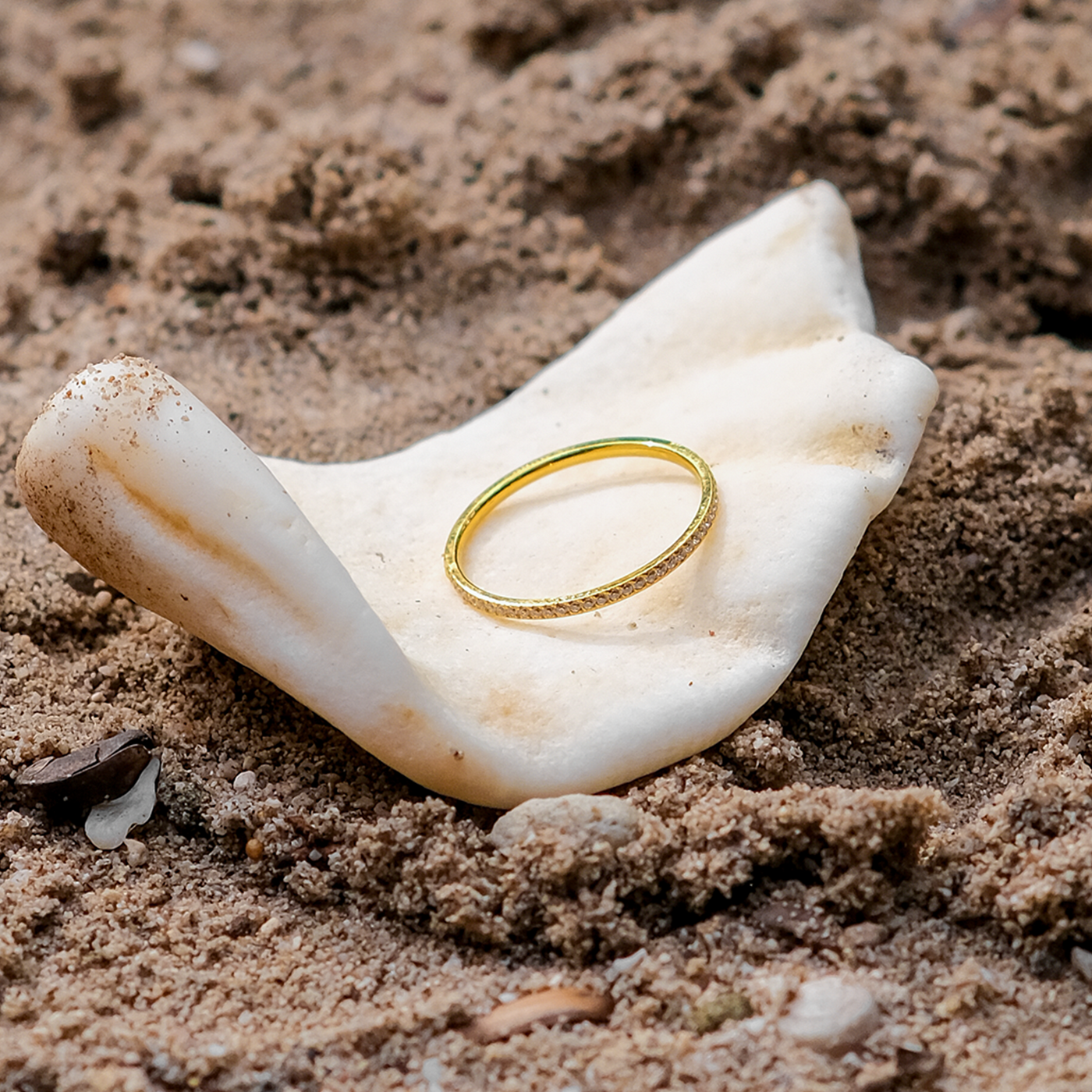 Zarra Paved Ring | 18k Gull