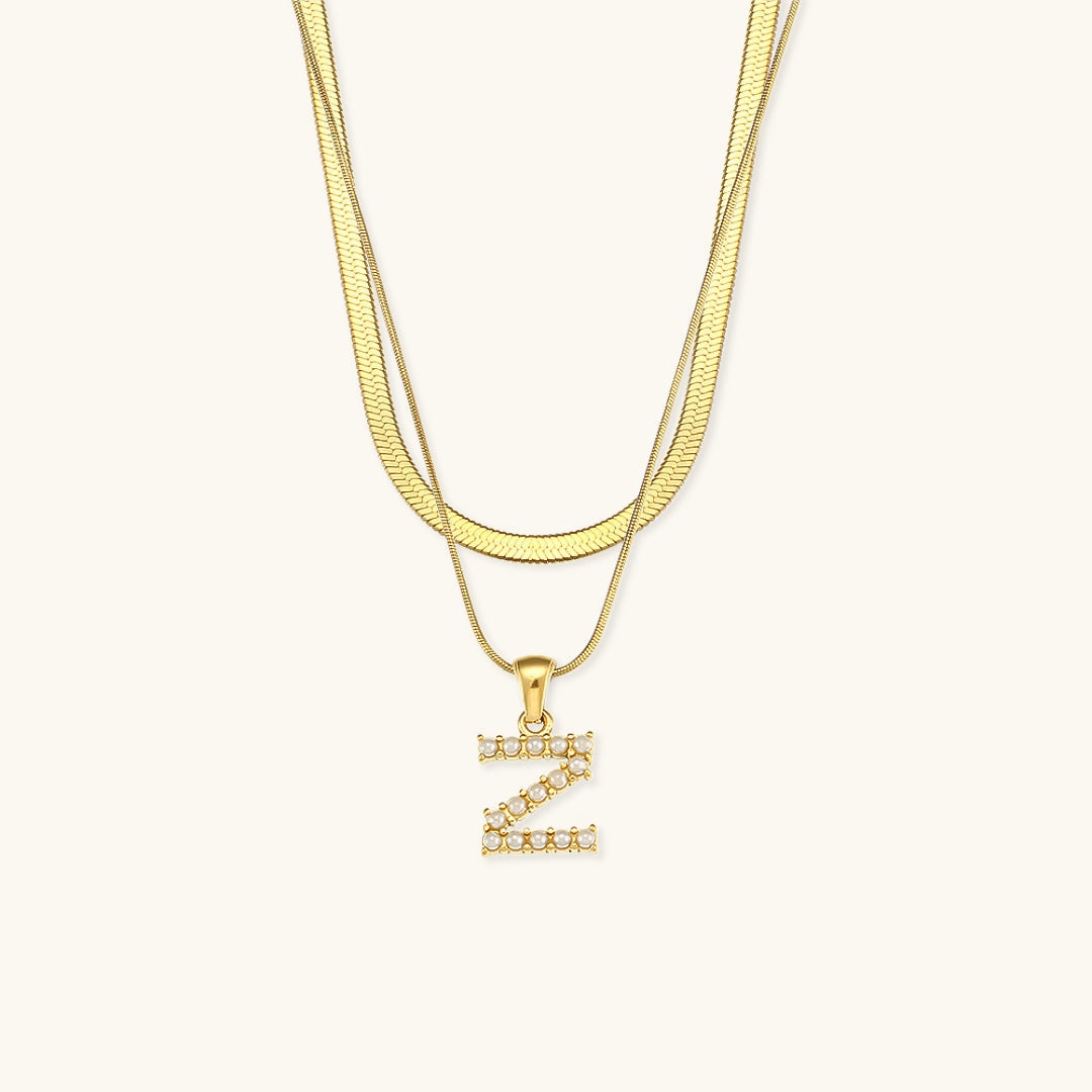 Fiona Lagenweise Initialhalskjede | 18k Gull