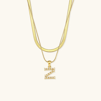 Fiona Lagenweise Initialhalskjede | 18k Gull