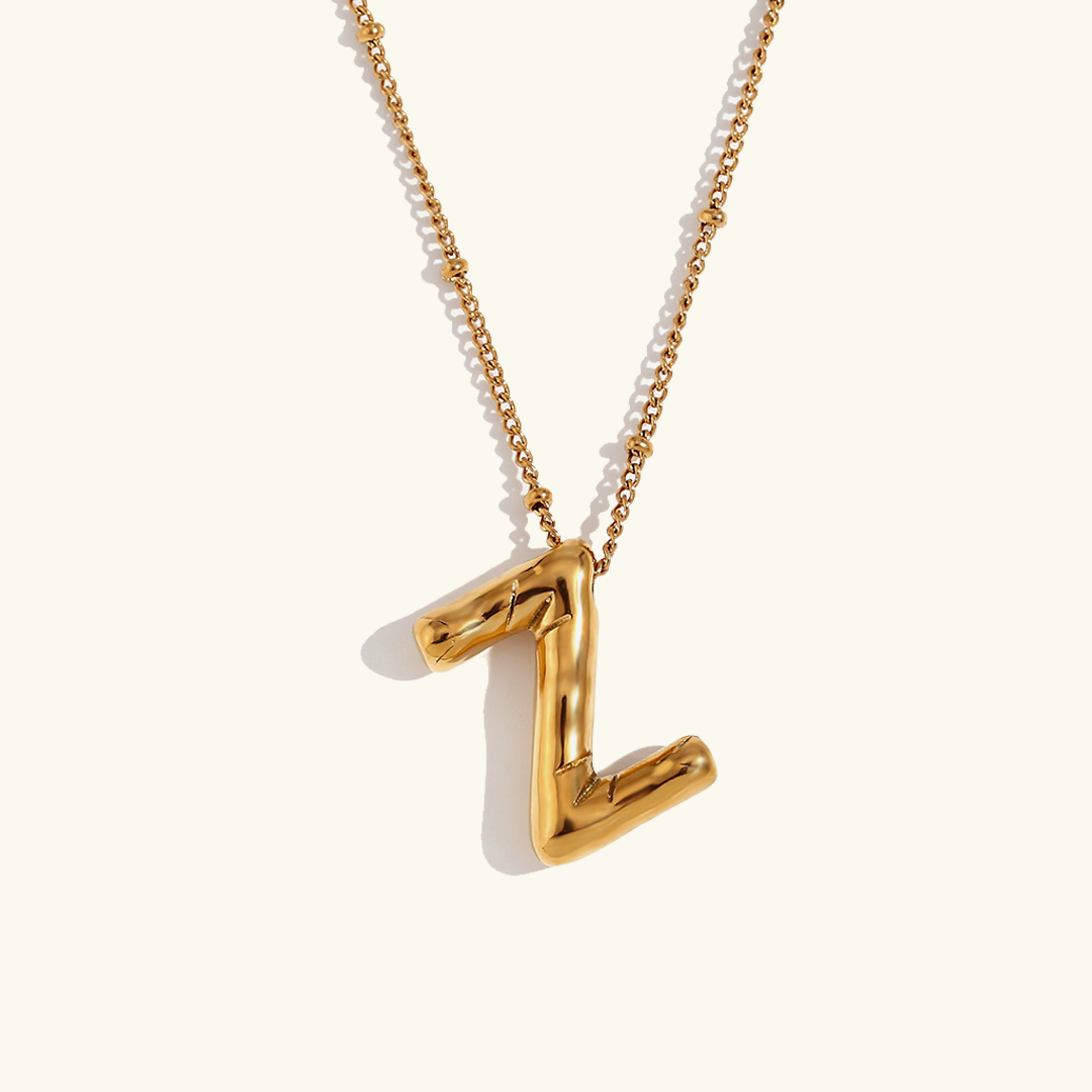 Neseørering med initialer i bobleform | Gull 18k