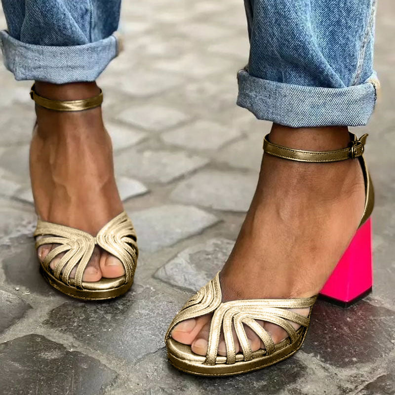 Soise™ | Elegante ankelrem sandaler med åpen tå for en sofistikert stil