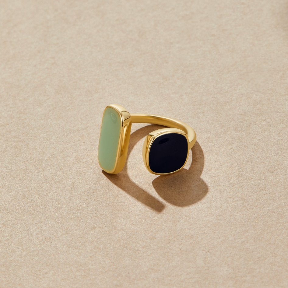 Ren Unikalny Ring Omkransning | Gull 18k