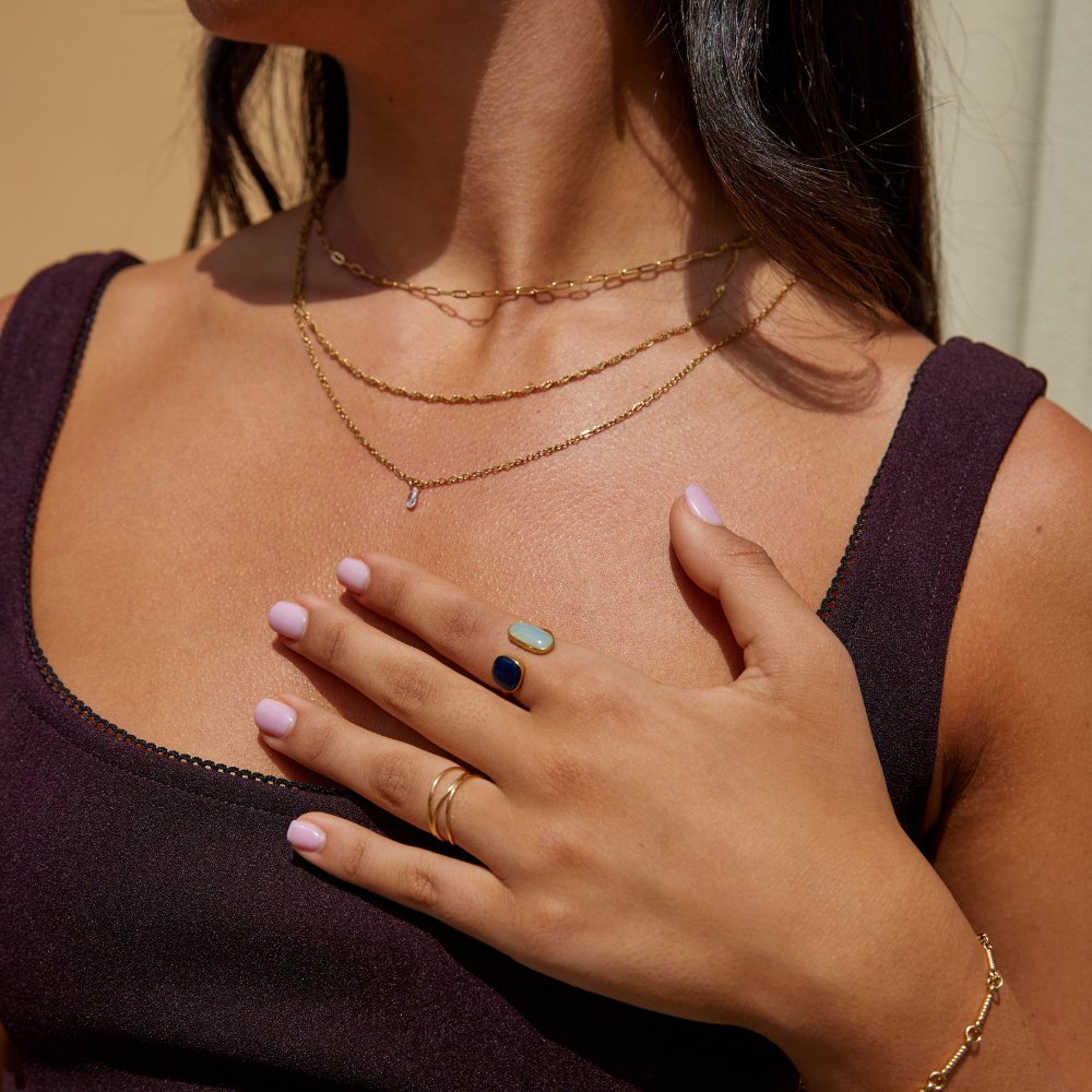 Ren Unikalny Ring Omkransning | Gull 18k