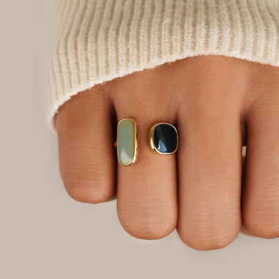 Ren Unikalny Ring Omkransning | Gull 18k