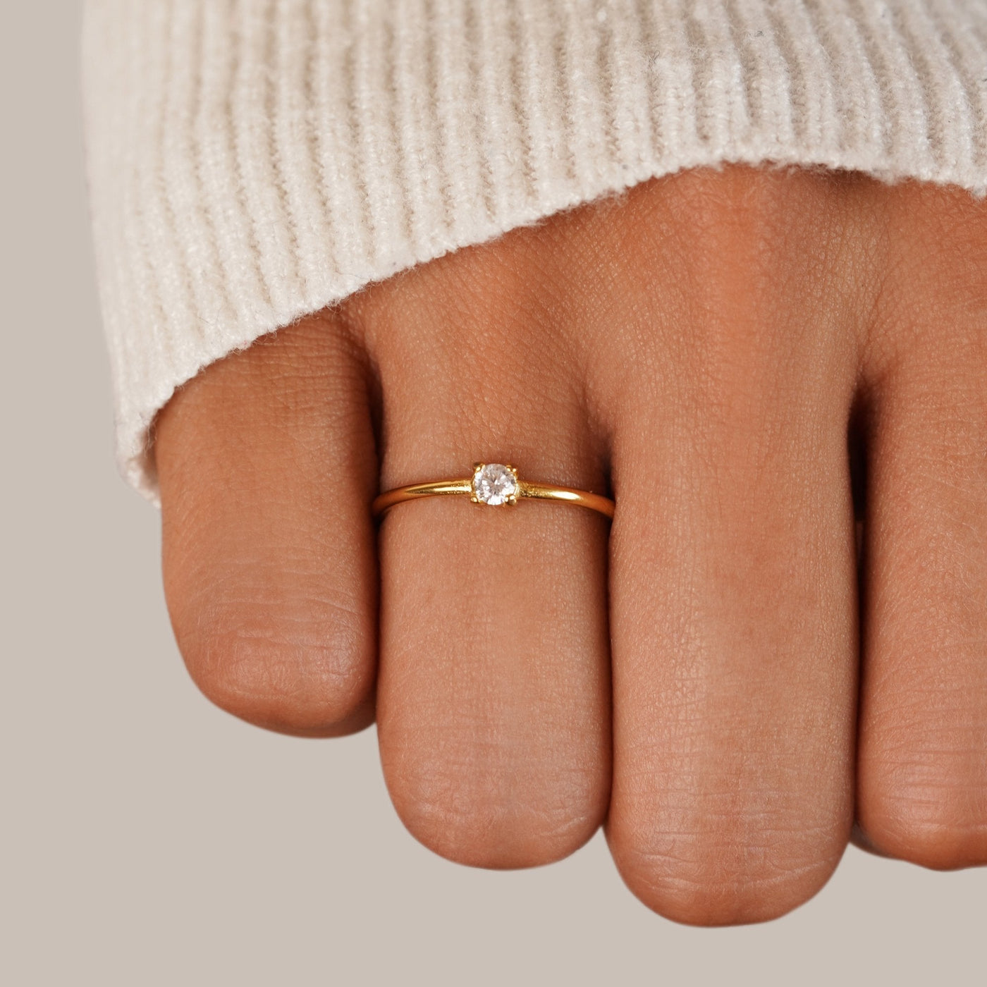 Fingerringer med Fødselsstein | 16k Gull