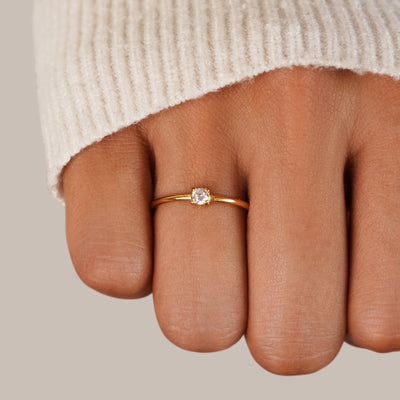 Fødselssten Ring | 14k Gull