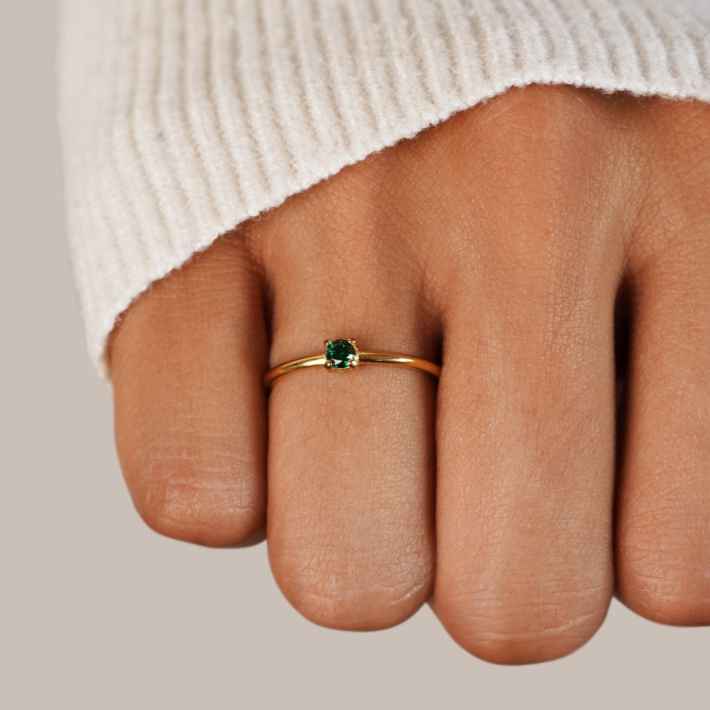 Fingerringer med Fødselsstein | 16k Gull