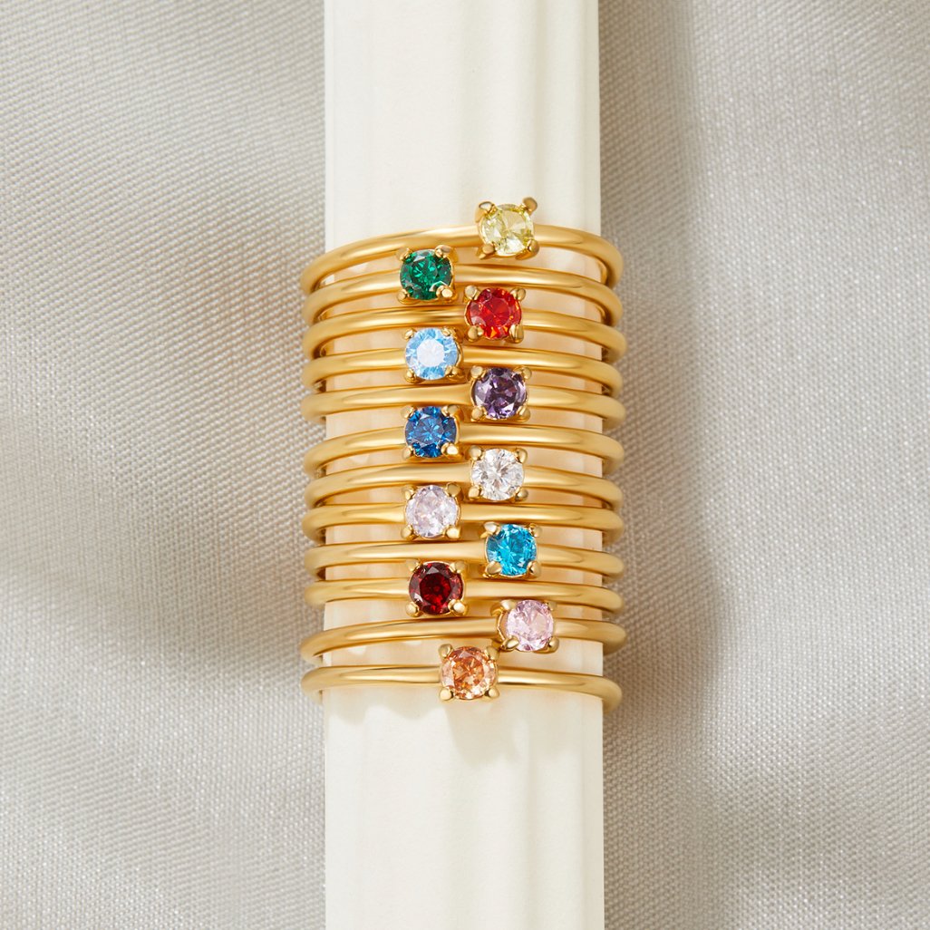 Fødselssten Ring | 14k Gull