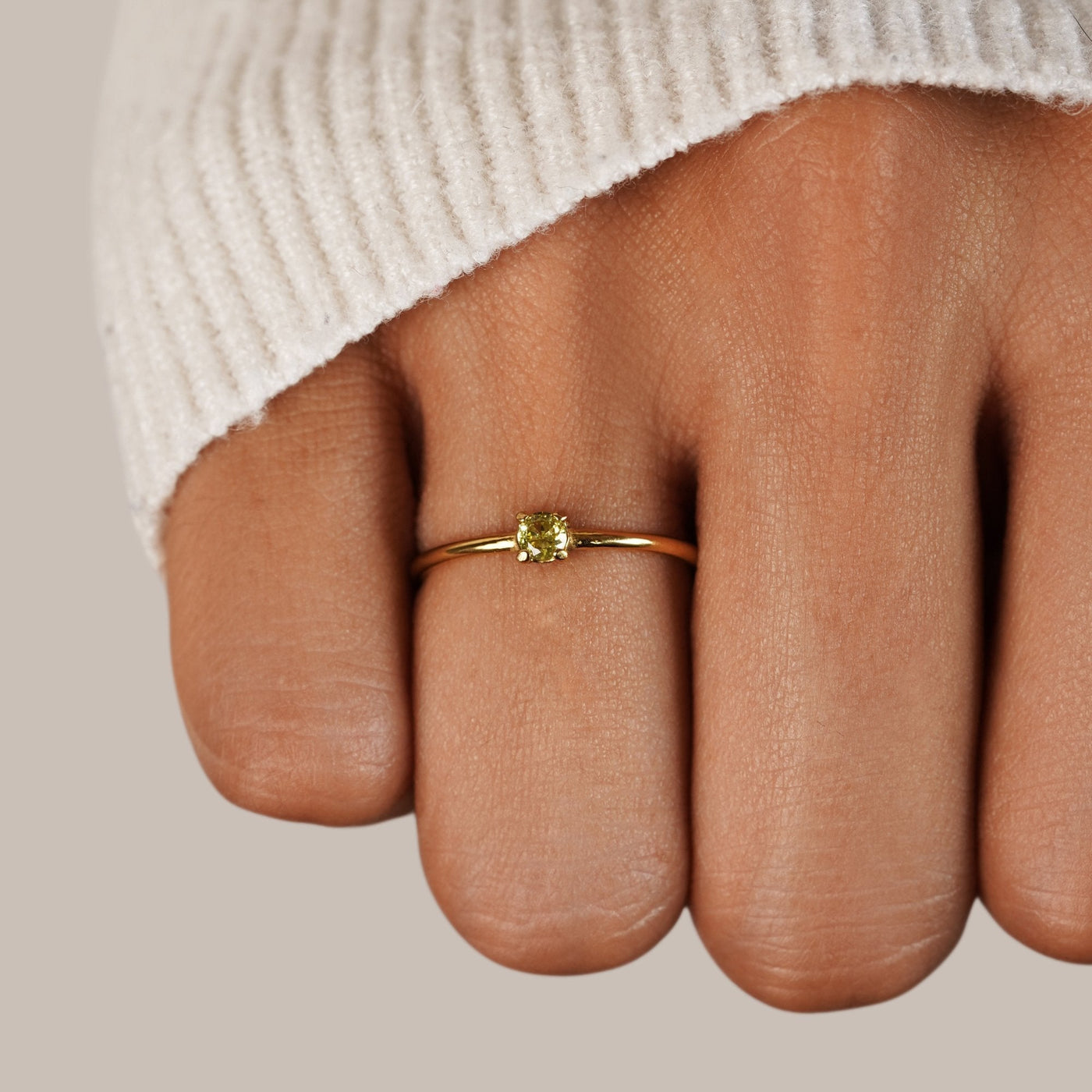 Fingerringer med Fødselsstein | 16k Gull