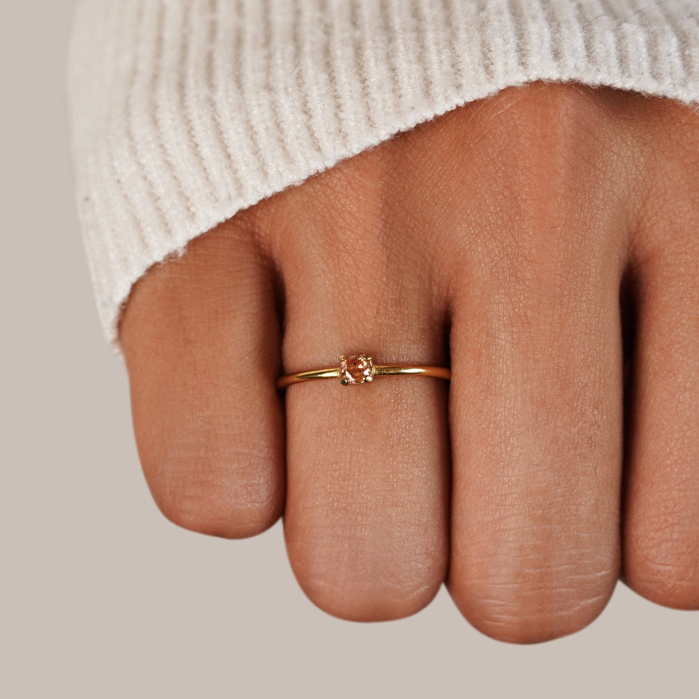 Fingerringer med Fødselsstein | 16k Gull