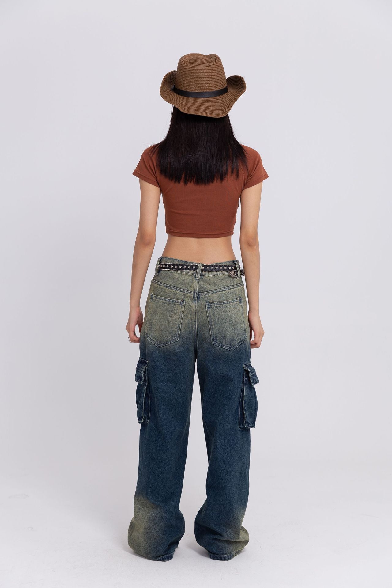 Blandede blå jeans