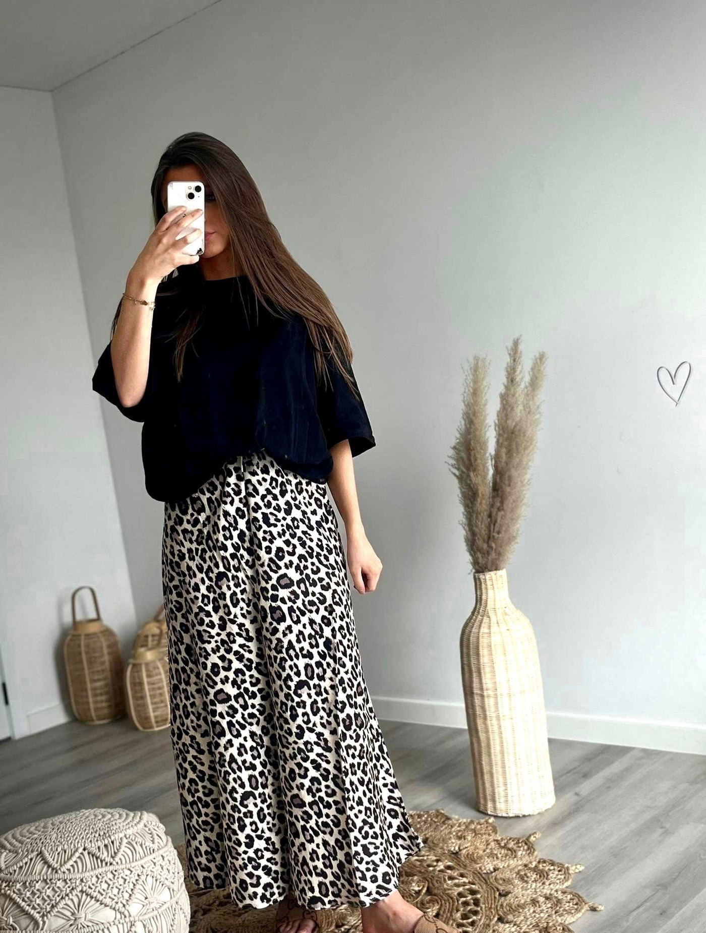 CELINE - Maxi Leopard Skjørt
