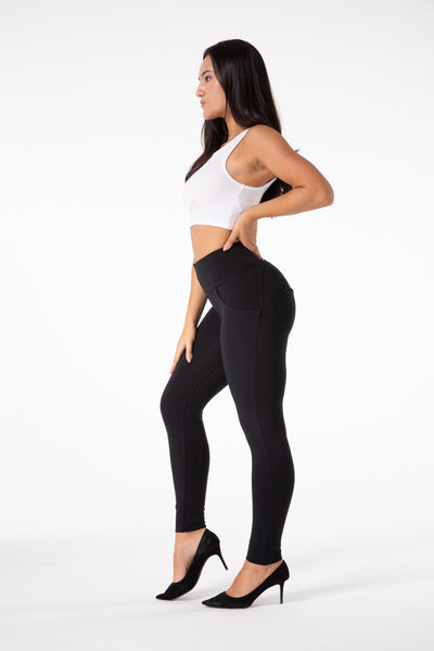 Høy midje svarte leggings