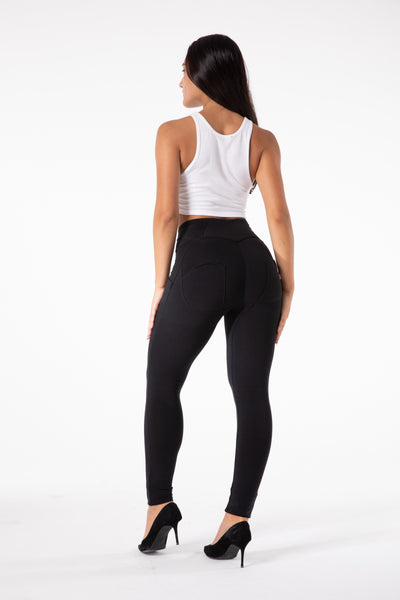 Høy midje svarte leggings
