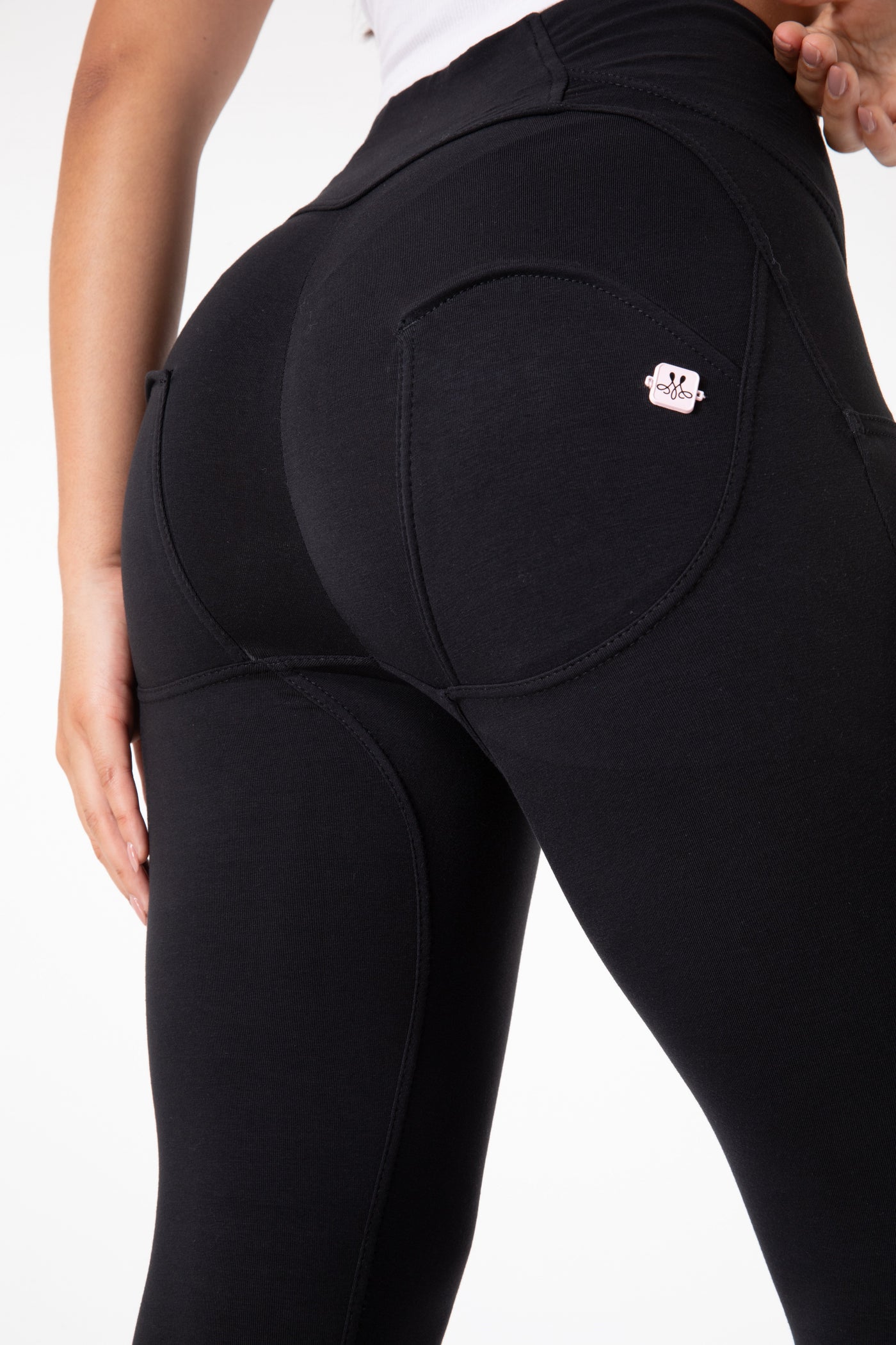 Høy midje svarte leggings