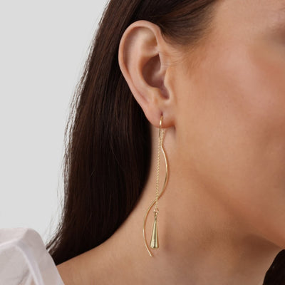 Fringe øreringer i timeglass | 18k gull