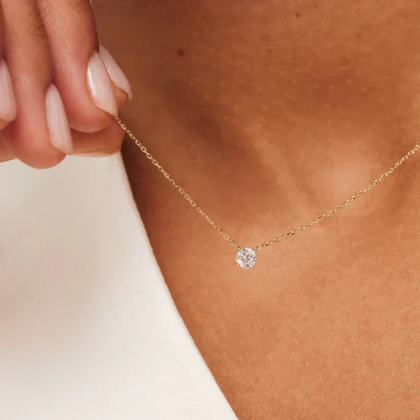 Cléa Moissanit Stein Halskjede | Gull 14k