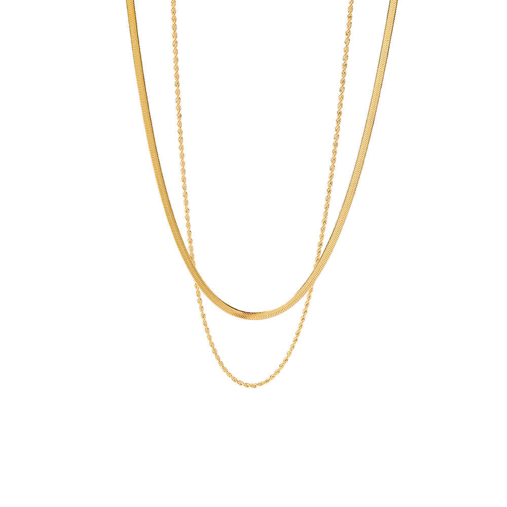 Hailey Flerlags Halskjede | 18k Gull