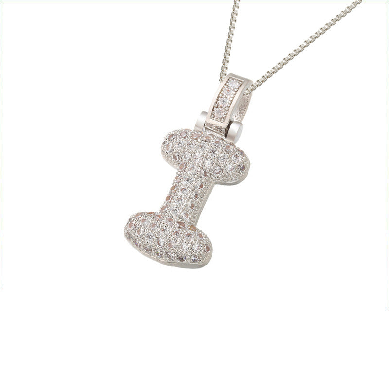 Pave Bubble Halskjede med Initial | 18k Gull