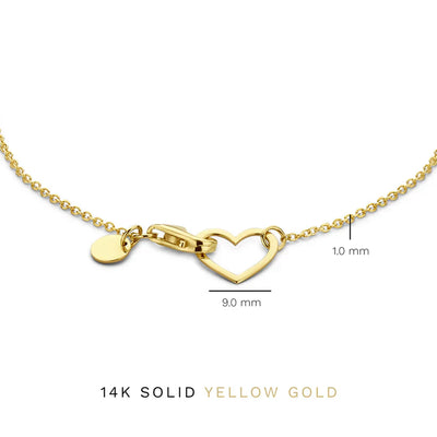Lilou Coeur Armbånd | Gull 14k