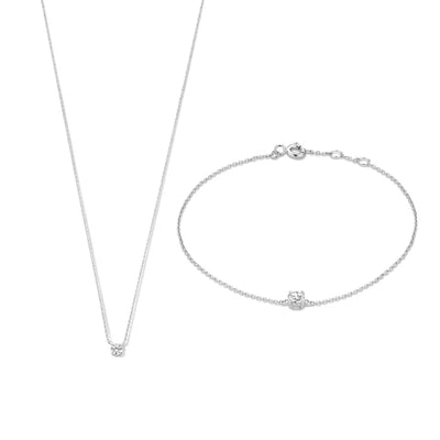 Cléa Moissanitt Stein Sett | Gull 14k