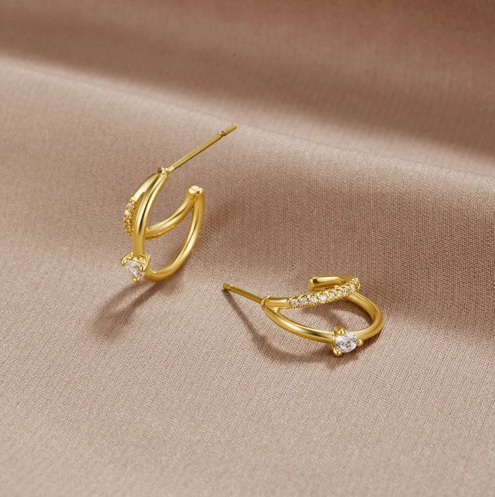Artie Krystaløreringe | 14k Gull
