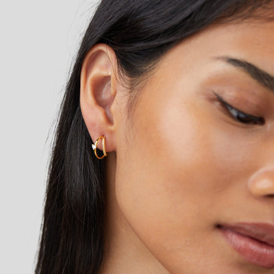 Krystalløredobber Artie | Gull 18k