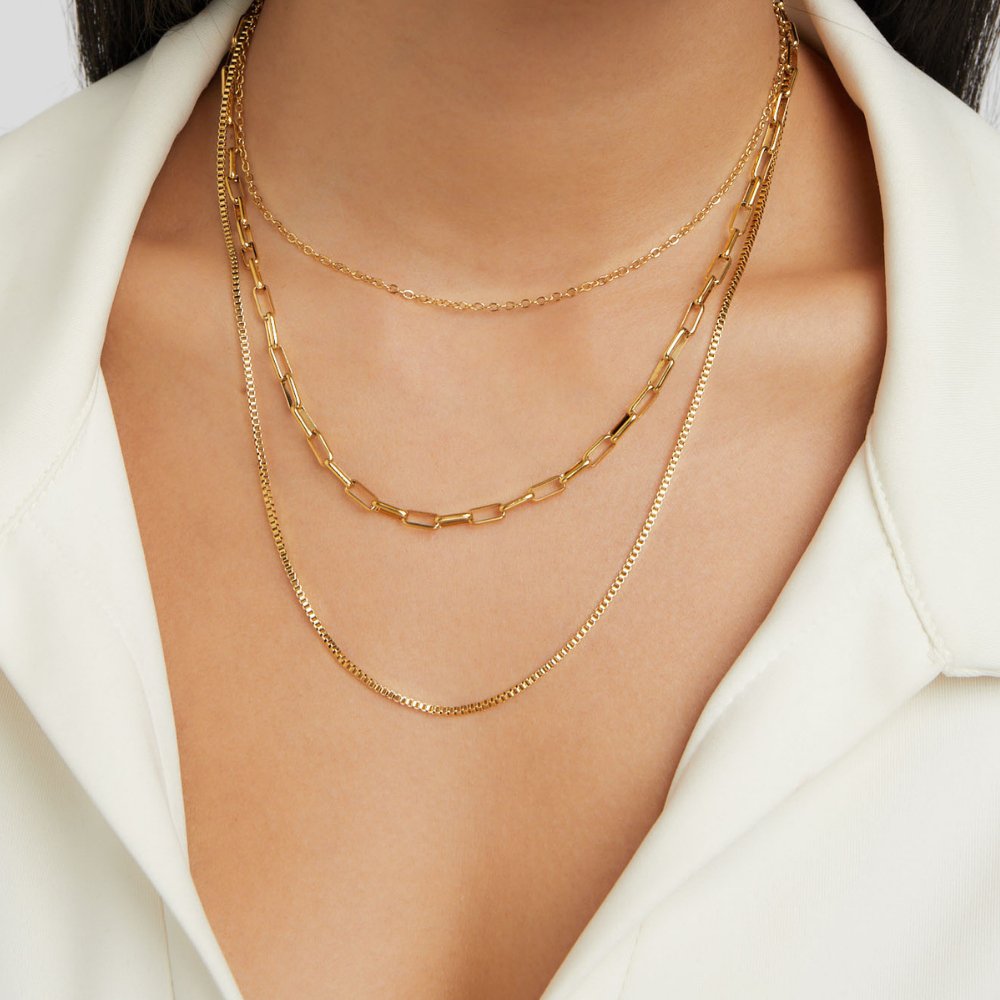 Myla Flerlags Halskjede | 18k Gull