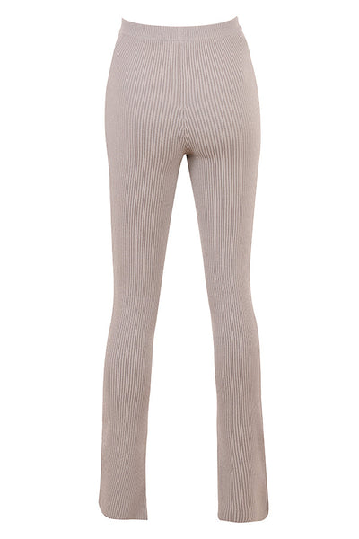 Ribbestrikket cardigan med leggings
