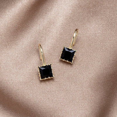 Krystall Hengeøredobber Cud | 14k Gull