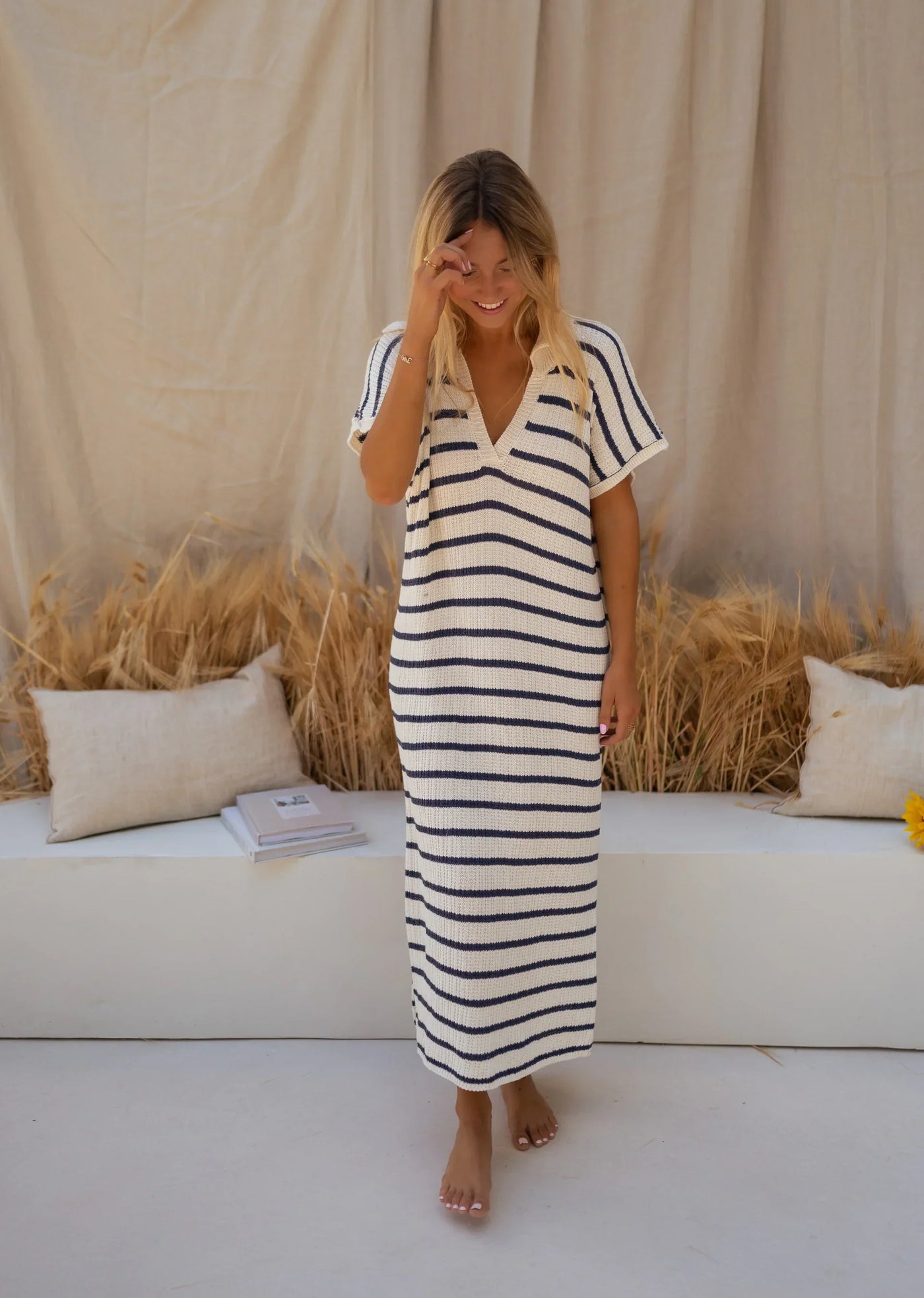 Sophia™ | Stripete strikket sommerkjole