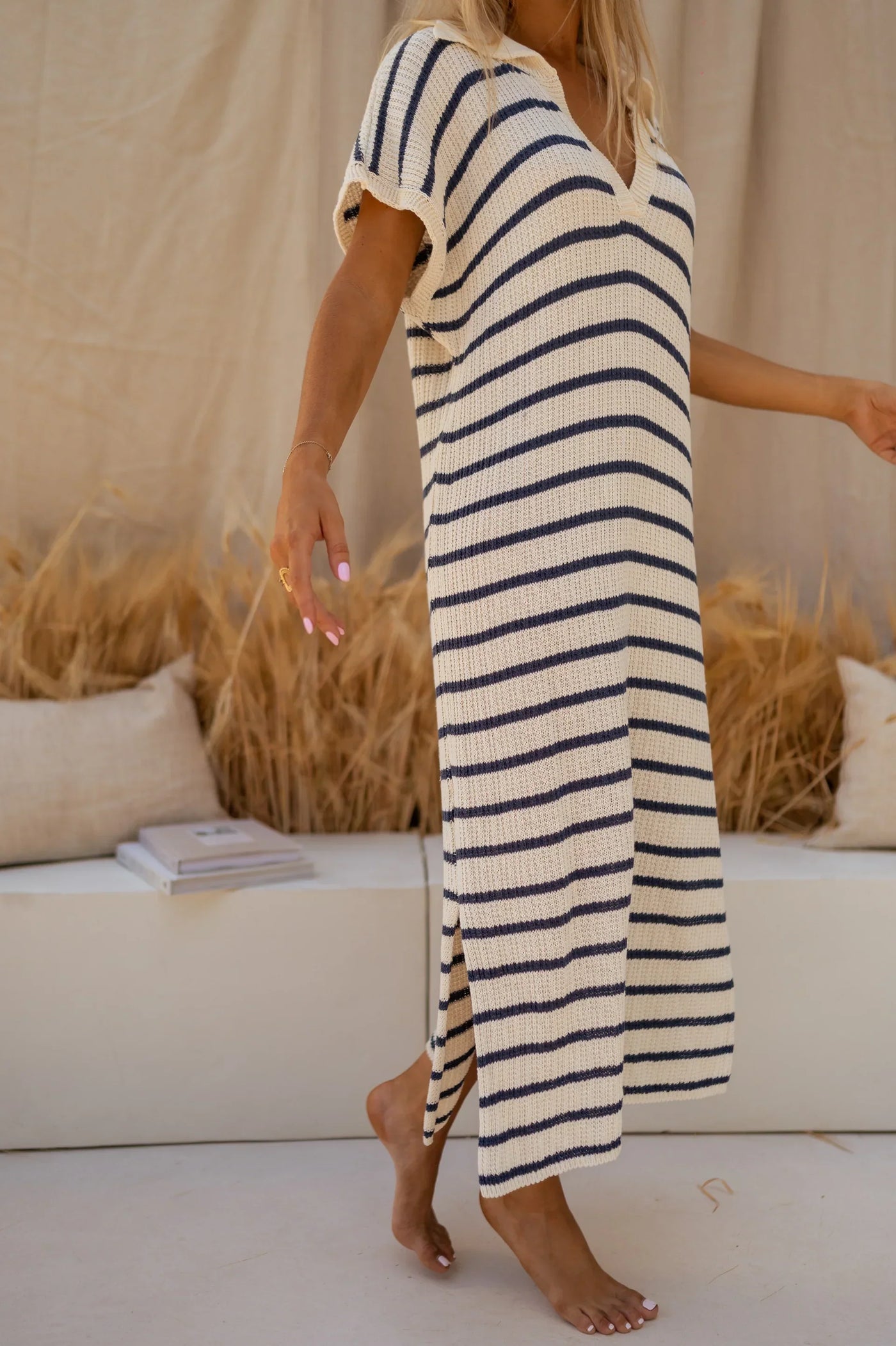 Sophia™ | Stripete strikket sommerkjole