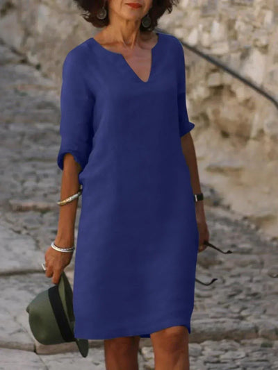 JOSETTE – Elegant kjole med V-hals