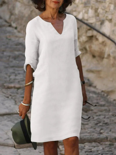 JOSETTE – Elegant kjole med V-hals