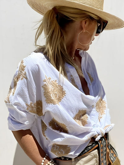 SIMONE – Stilig bluse i Ibiza-stil