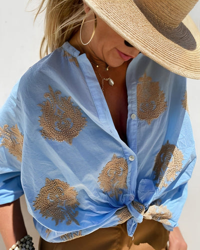 SIMONE – Stilig bluse i Ibiza-stil