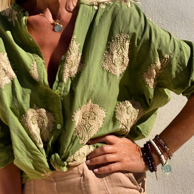 SIMONE – Stilig bluse i Ibiza-stil